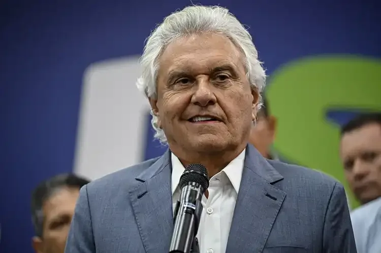 O governador de Goiás, Ronaldo Caiado, durante o lançamento da pré-candidatura à presidência da República pelo PSD, na tarde desta segunda-feira, 30 de março de 2026, na sede do partido, na região central de São Paulo - 30/03/2026 - Foto: ROBERTO SUNGI/ATO PRESS