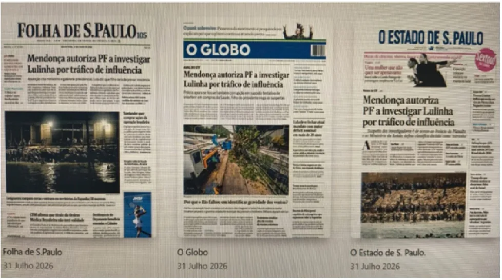 lulinha nas manchetes