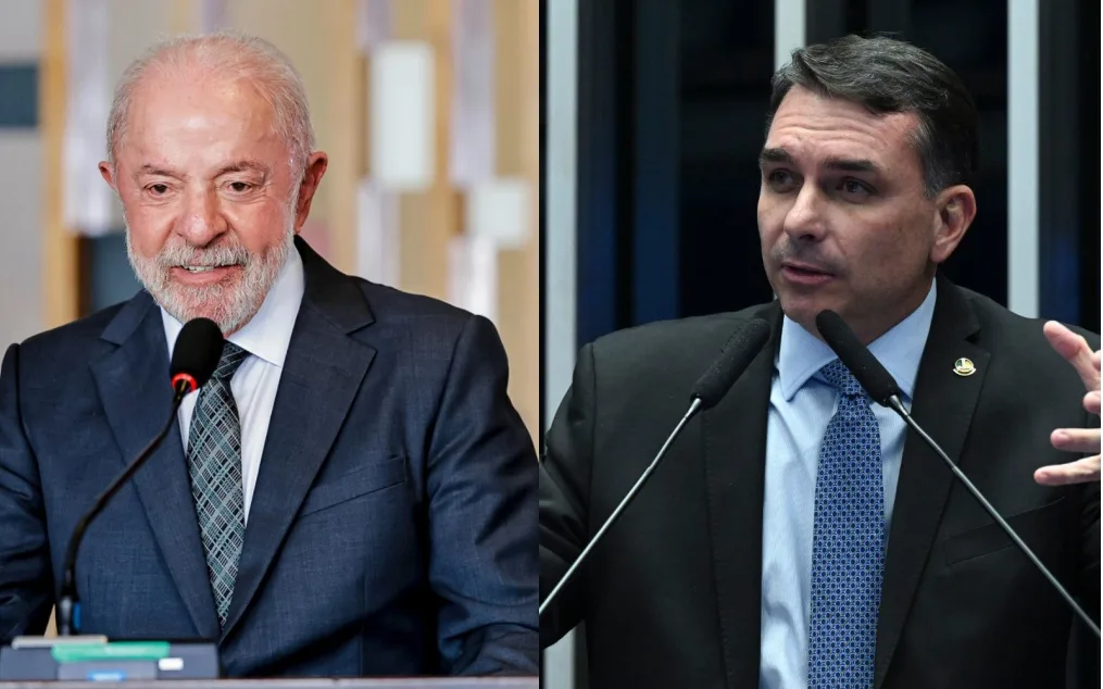 Luiz Inácio Lula da Silva e Flávio Bolsonaro