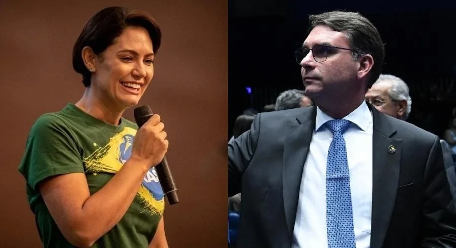 montagem com fotos de michelle e flavio bolsonaro 1677791986550 v2 900x506