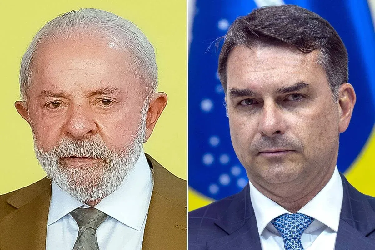 Os presidenciáveis Lula (PT) e Flávio Bolsonaro (PL) - Ricardo Stuckert e Danilo Verpa/Divulgação e Folhapress