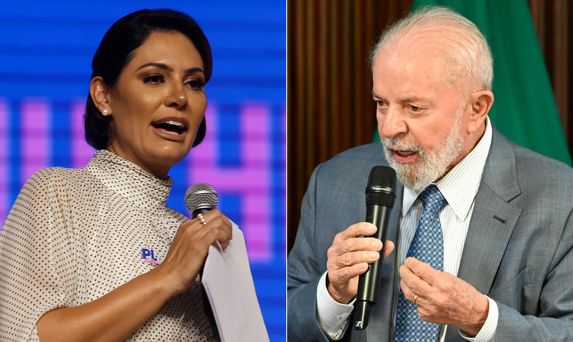Michelle Bolsonaro e Lula