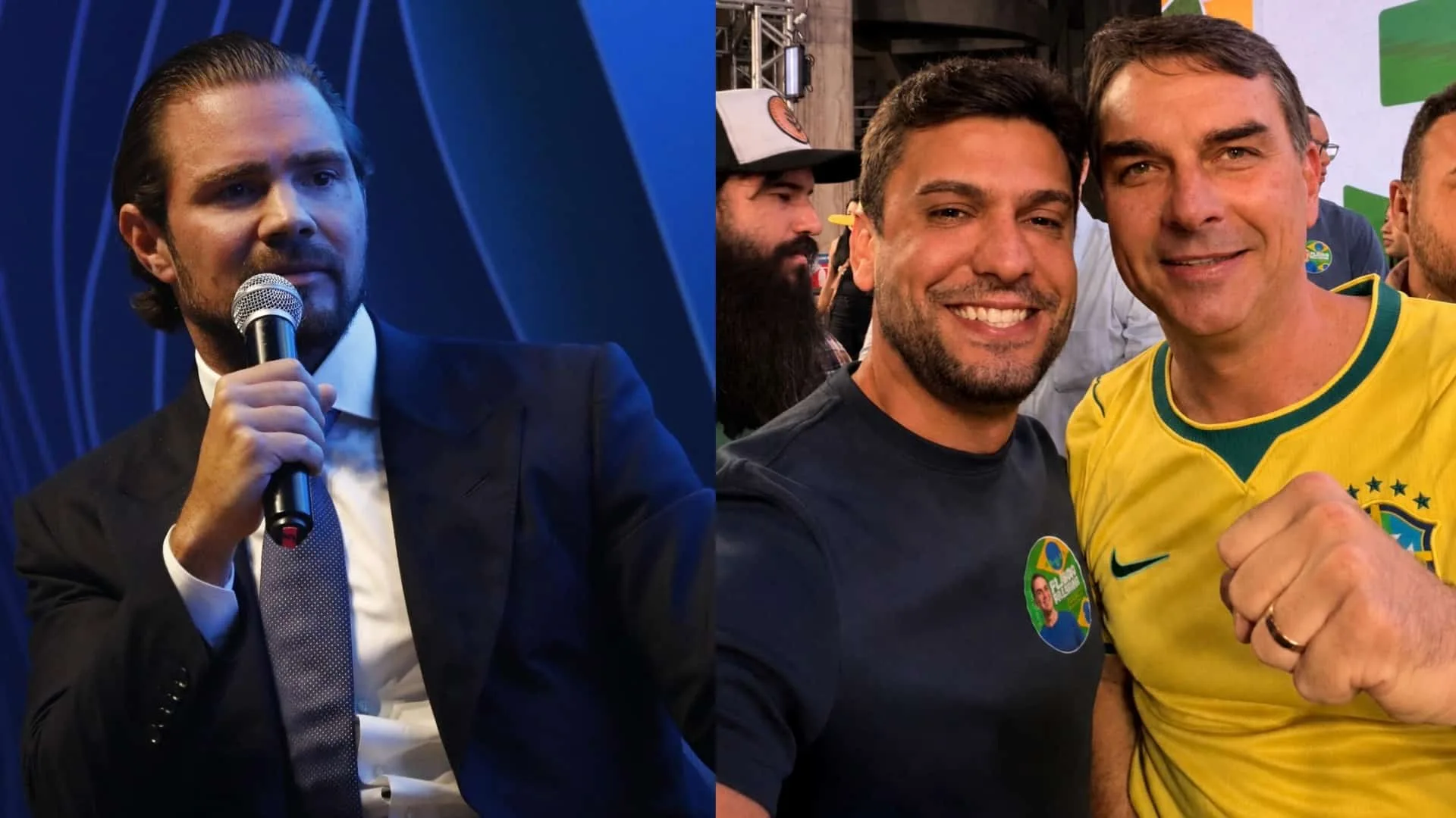 Daniel Vorcaro, Rony Gabriel e Flávio Bolsonaro