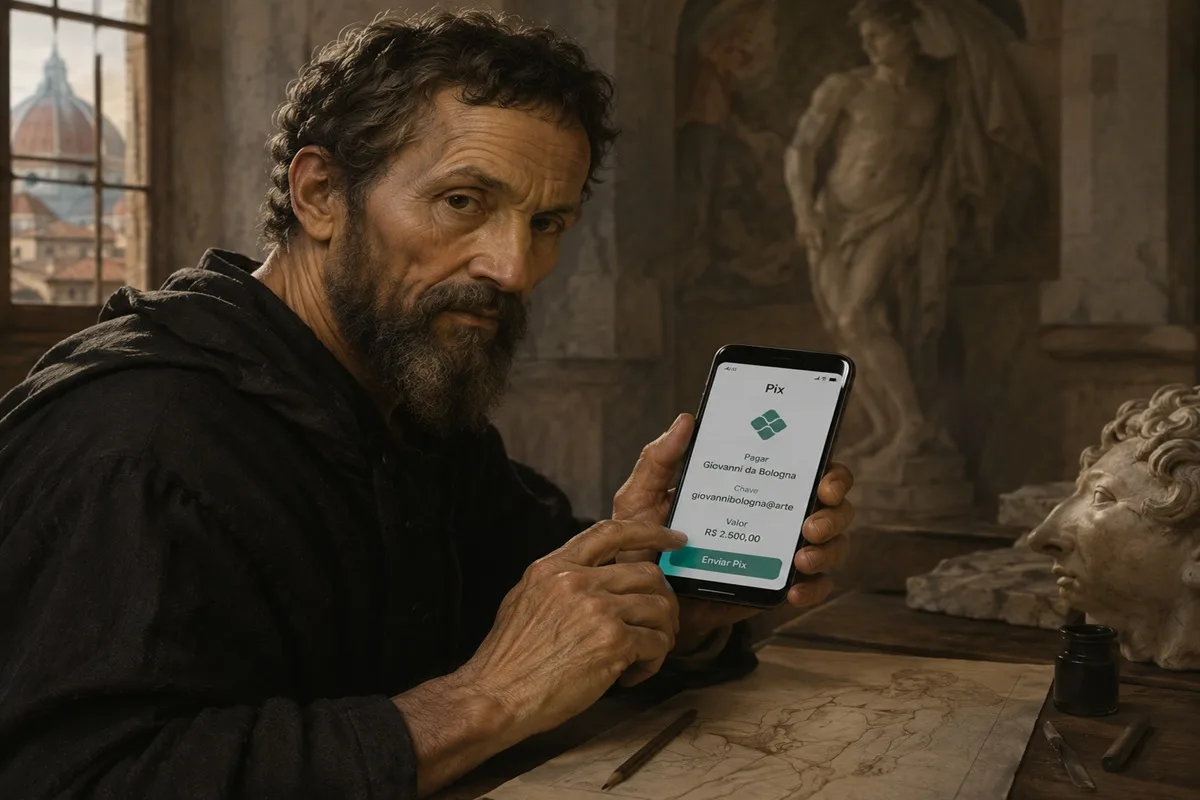michelangelo fazendo pix chatgpt
