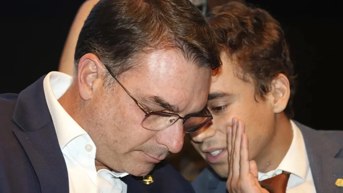 flavio bolsonaro e nikolas ferreira foto de beto barata PL