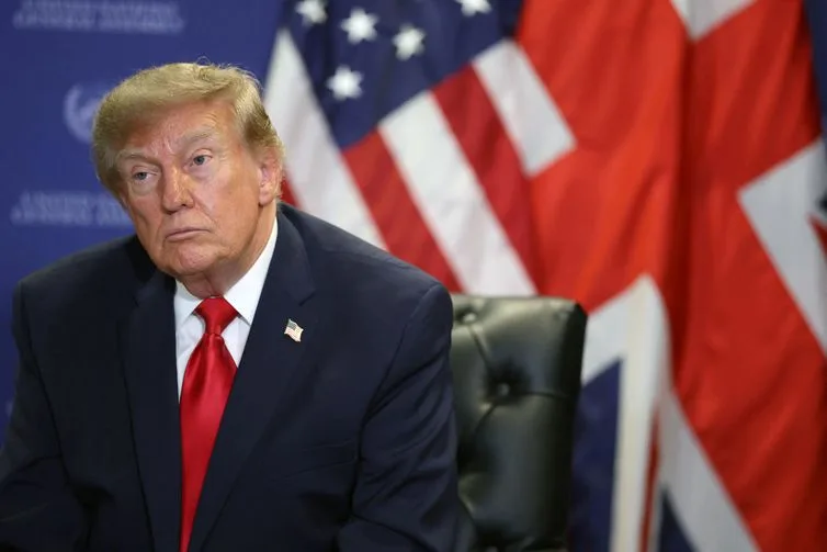 US President Donald Trump looks on during a meeting with Britain's Prime Minister Andy Burnham on the sidelines of the 81st United Nations General Assembly, in New York City, US, September 22, 2026. REUTERS/Toby Melville/Pool
