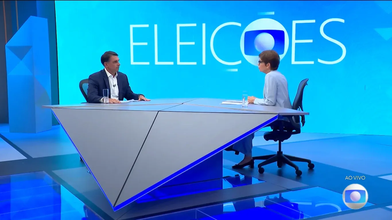 Durante sabatina, Flávio não consegue explicar apoio a projeto que beneficia o crime organizado